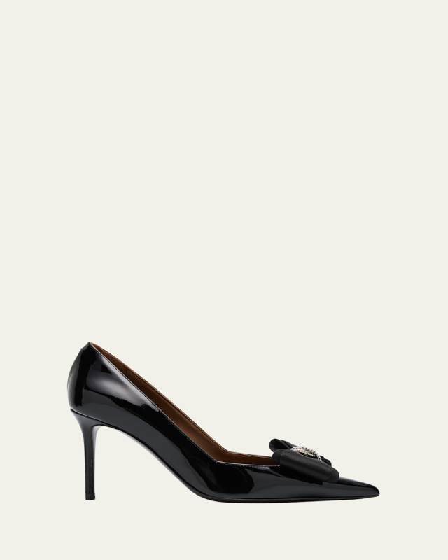Raquel Patent Bow Stiletto Pumps