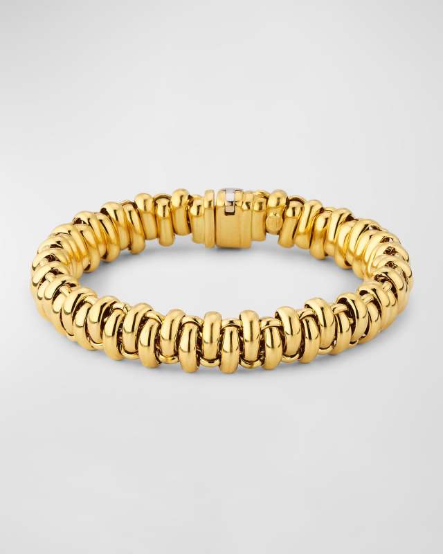 Estate 18K Gold Dome Link Bracelet