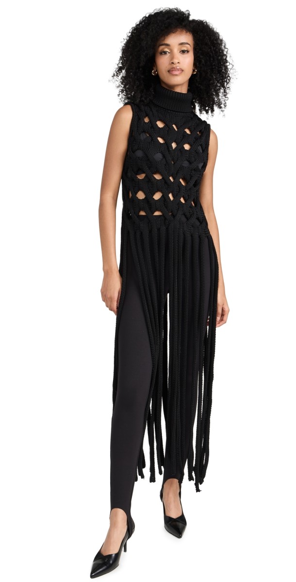 AKNVAS Fausti Fringe Sweater Black