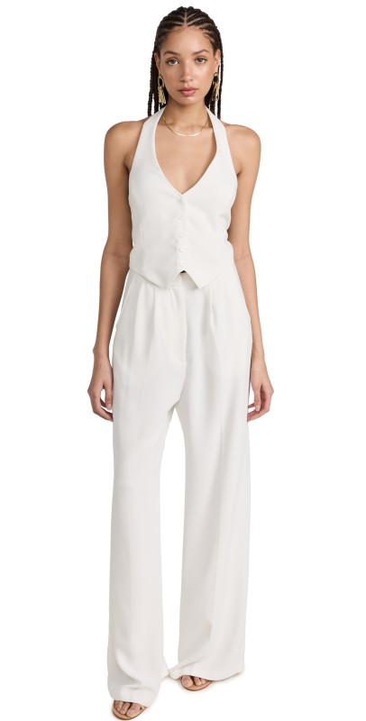 Amanda Uprichard Isadore Jumpsuit Ivory