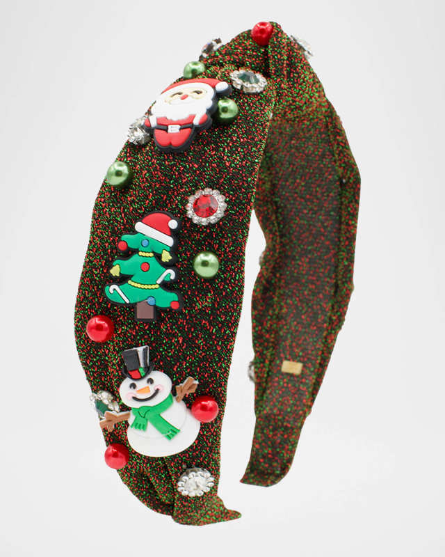 Girl's Knot Headband W/ Holiday Charms & Jewels