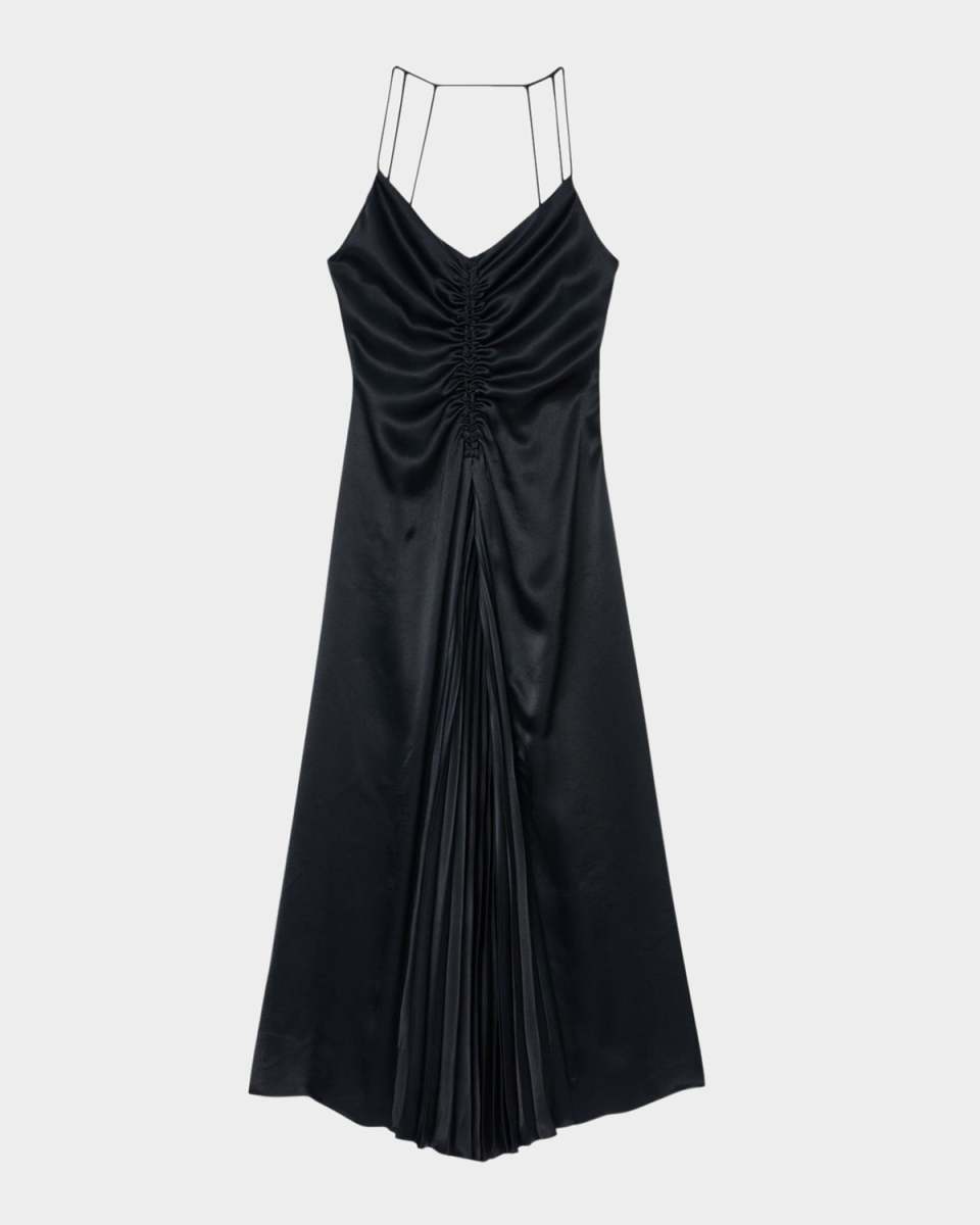 Pralisse Satin-Effect Midi Dress