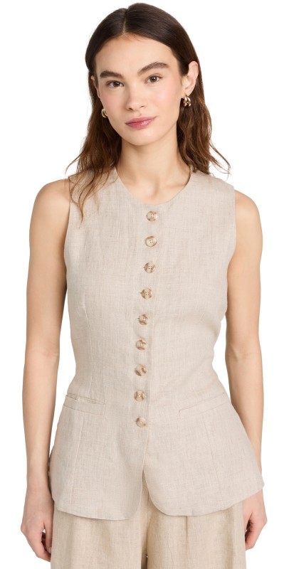 FAITHFULL THE BRAND Domenico Vest Natural
