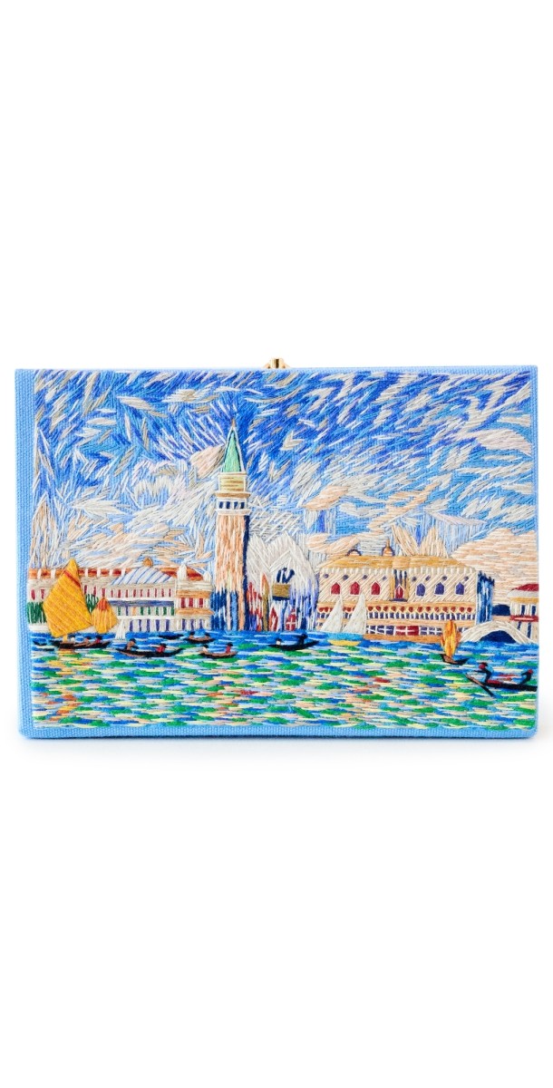 Olympia Le-Tan Renoir Venice Book Clutch Hortensia Tex