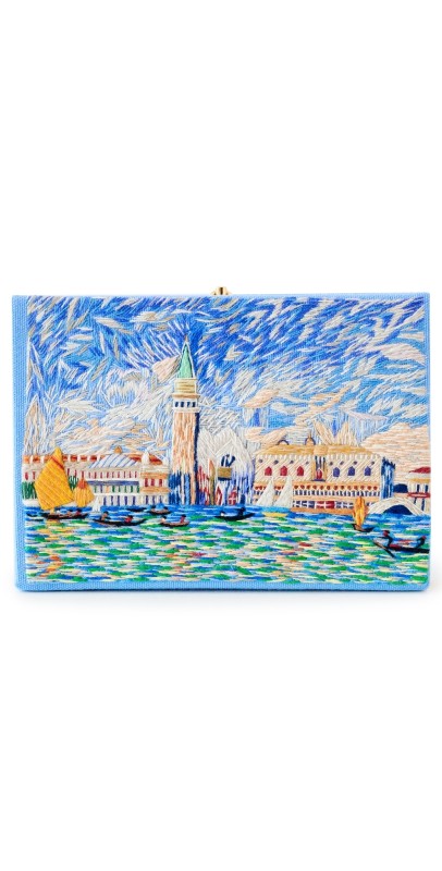 Olympia Le-Tan Renoir Venice Book Clutch Hortensia Tex