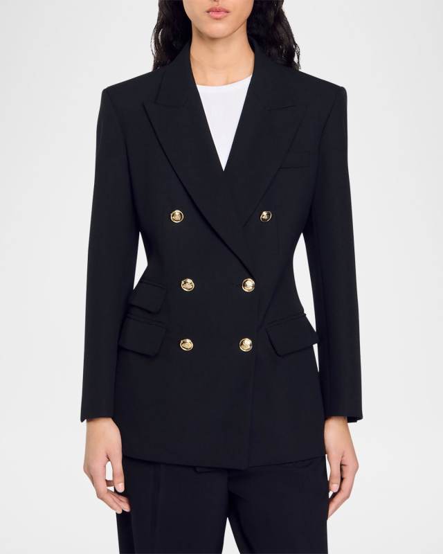 Toscane Double-Breasted Wool Blazer