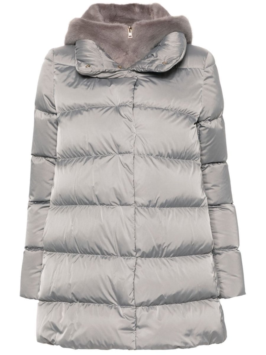 faux-fur trim hooded coat