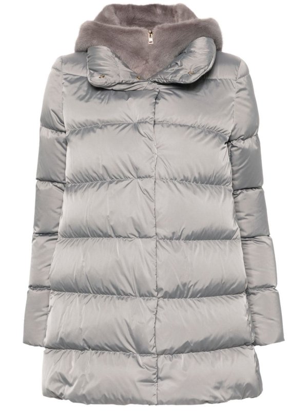faux-fur trim hooded coat