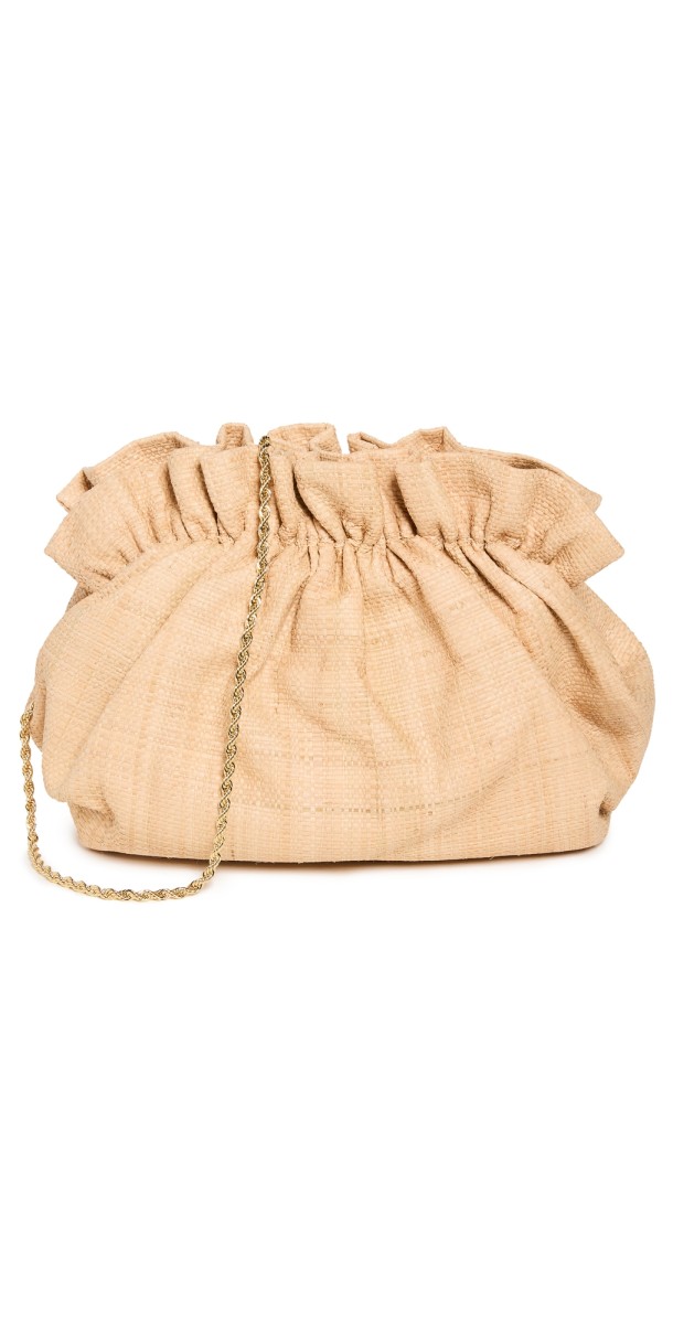 Loeffler Randall Willa Mini Cinch Clutch Natural