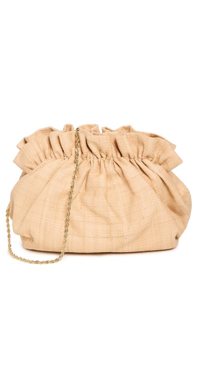 Loeffler Randall Willa Mini Cinch Clutch Natural