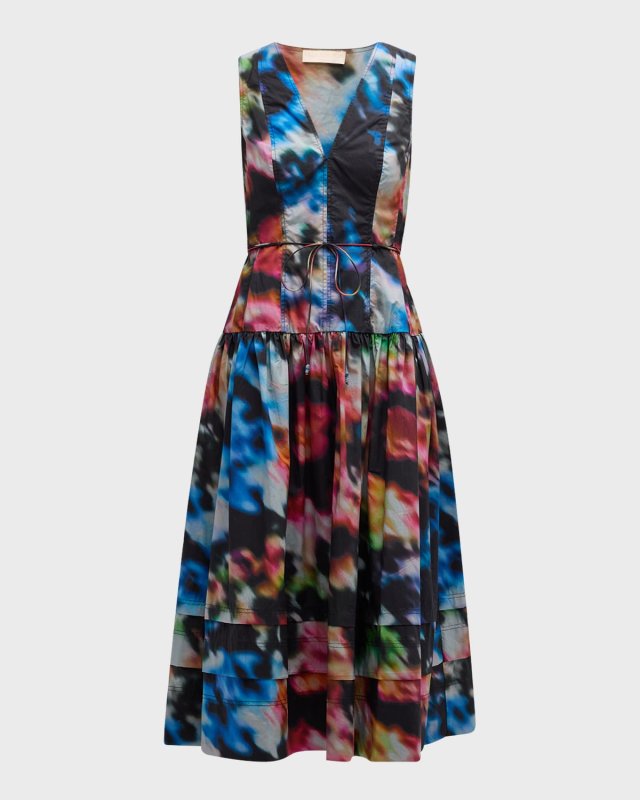 Kiran V-Neck Midi Dress