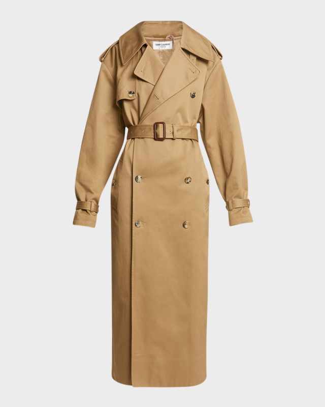Full-Length Belted Trench Coat