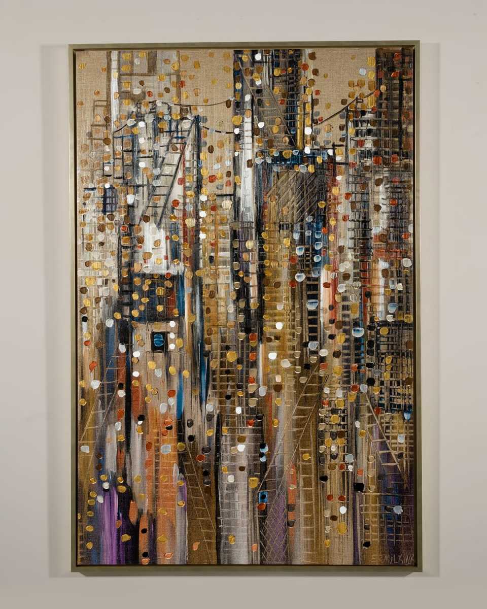 "Golden Rain" Giclee Canvas Art by Ekaterina Ermilkina