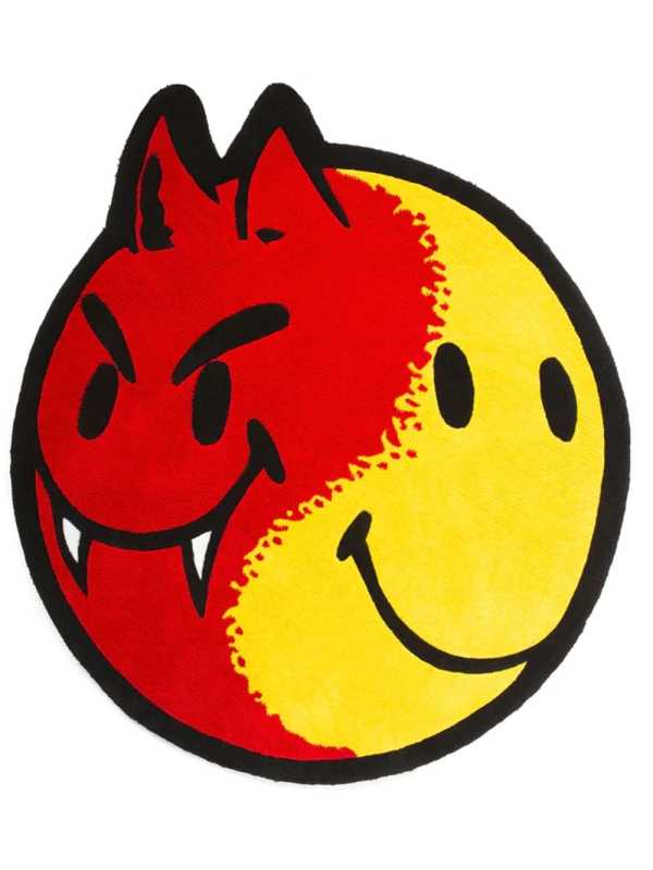 Smiley Good and Evil rug