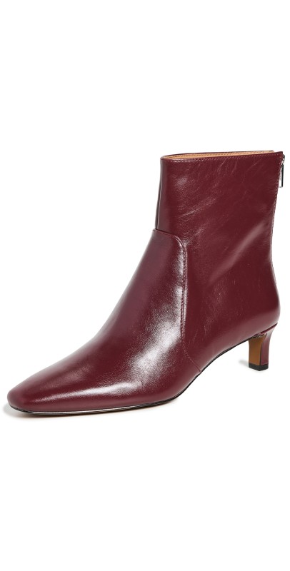 Madewell Dimes Kitten Heel Boots Deep Merlot