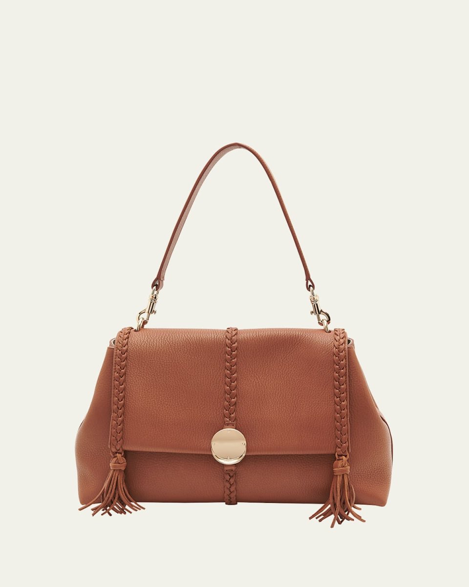 Penelope Medium Top-Handle Bag in Smooth Grained Leather