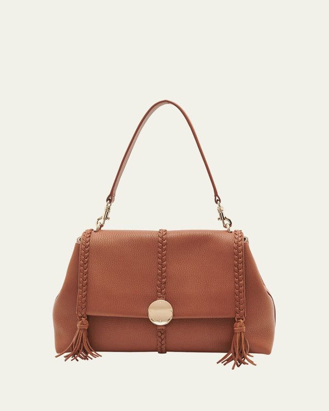 Penelope Medium Top-Handle Bag in Smooth Grained Leather