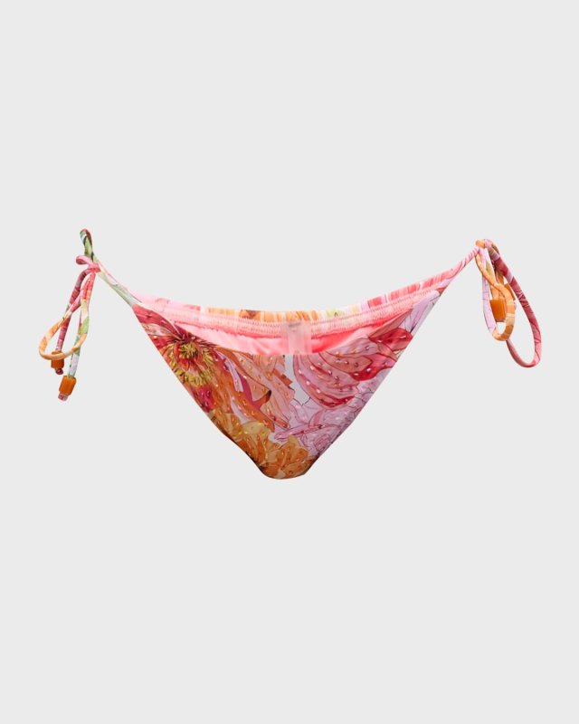 Floral Embroidered Bikini Bottoms