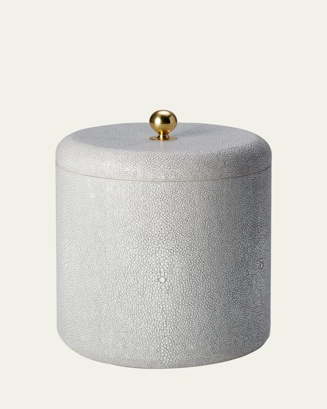 Faux Shagreen Ice Bucket, Chocolate