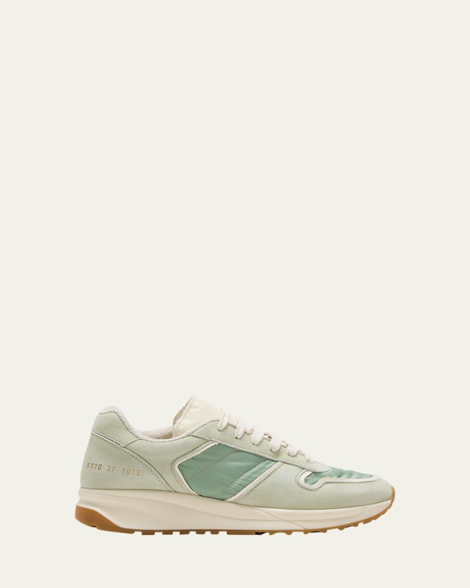 Track Nylon Suede Runner Sneakers