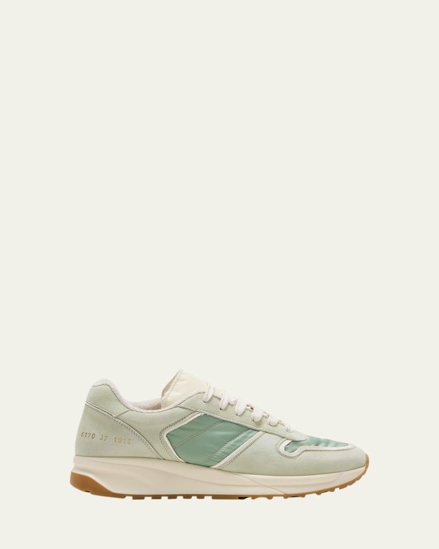 Track Nylon Suede Runner Sneakers