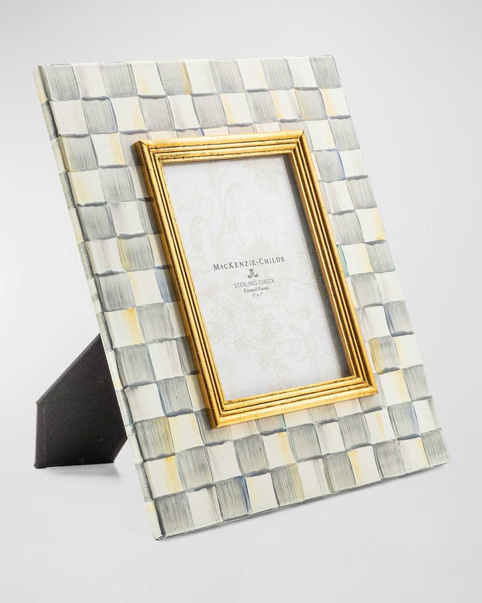 Sterling Check Photo Frame, 5" x 7"
