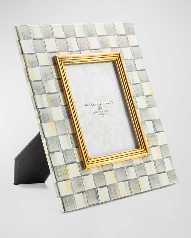 Sterling Check Photo Frame, 5" x 7"