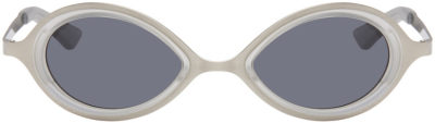 Song for the Mute SSENSE Exclusive Silver 'The Goggle' Sunglasses