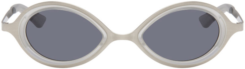 Song for the Mute SSENSE Exclusive Silver 'The Goggle' Sunglasses
