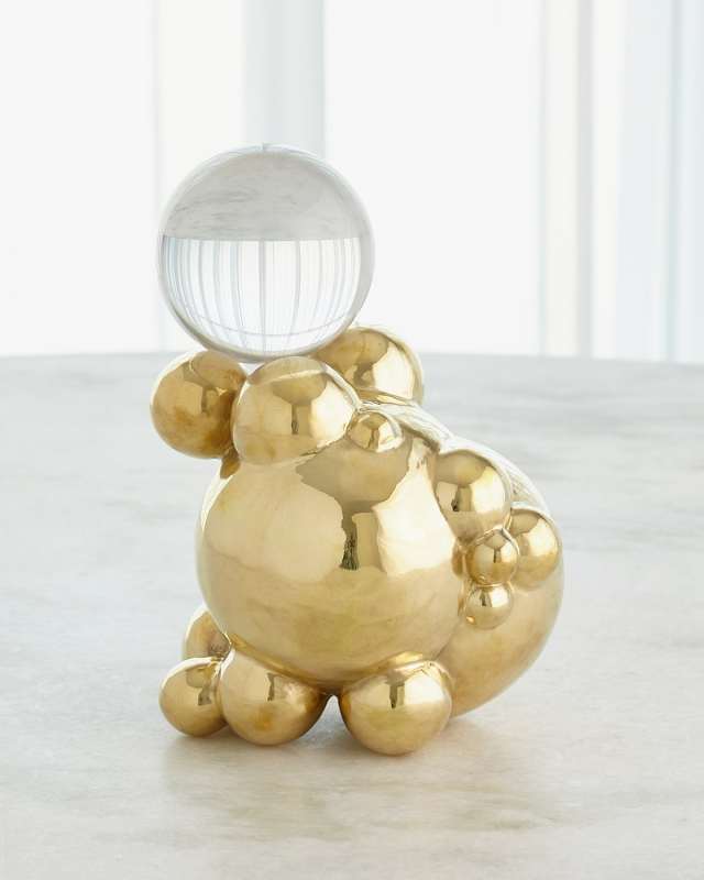 Bubble Orb Holder with Crystal Sphere - Large