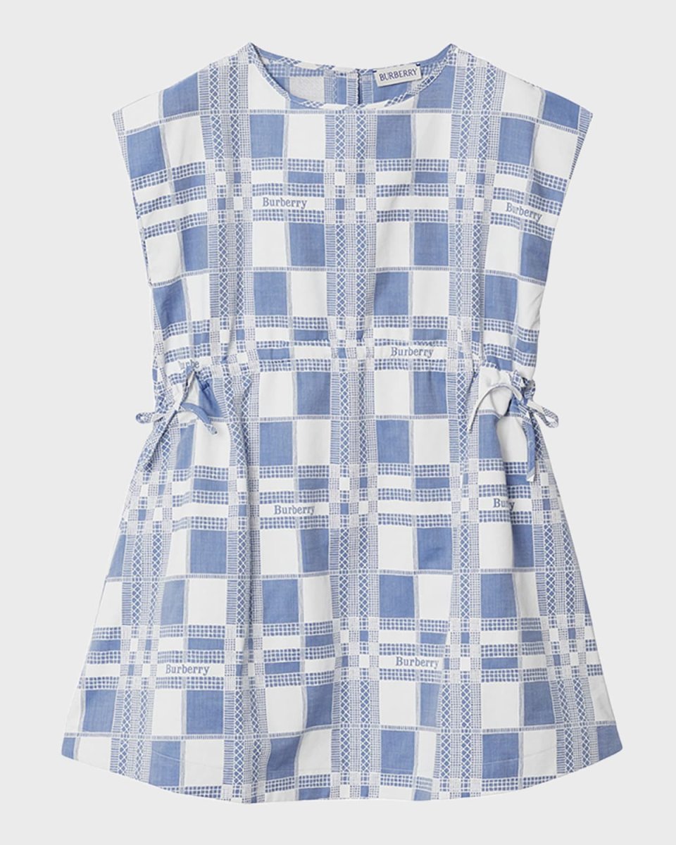 Girl's Trevelle Sleeveless Logo Check Dress, Size 3-14