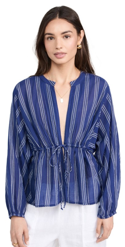 Velvet Renata Blouse Navy