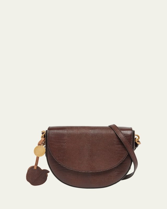 Frayme Medium Eco Lizard-Embossed Shoulder Bag