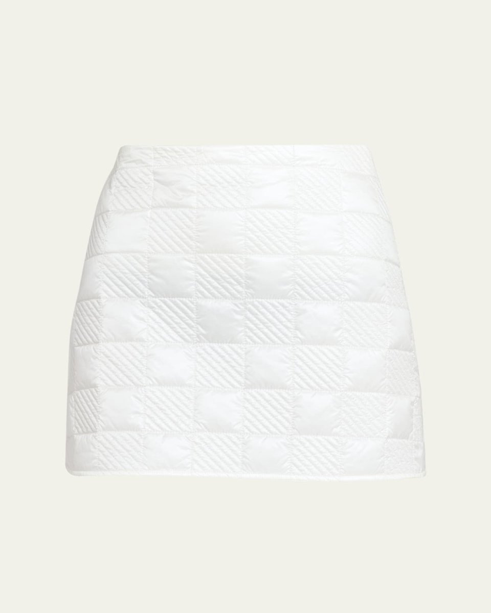 Checkerboard Quilted Mini Skirt