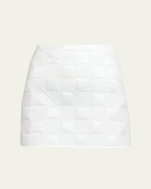 Checkerboard Quilted Mini Skirt