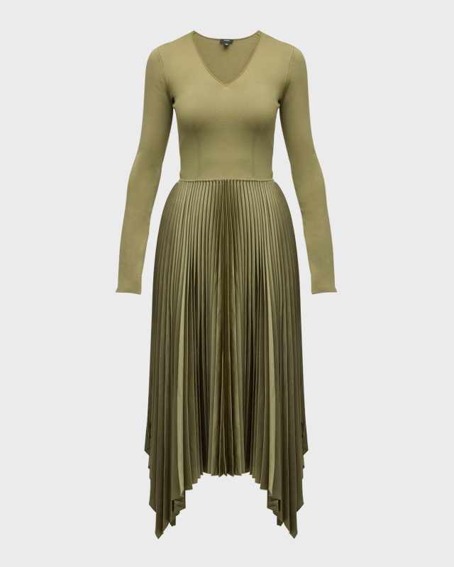 Dubois Pleated Handkerchief Midi Dress