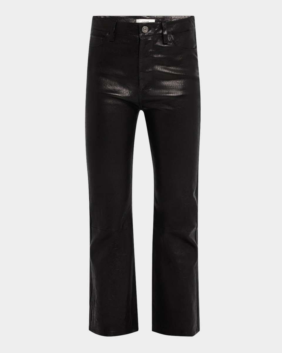 Le Crop Mini Boot Leather Pants