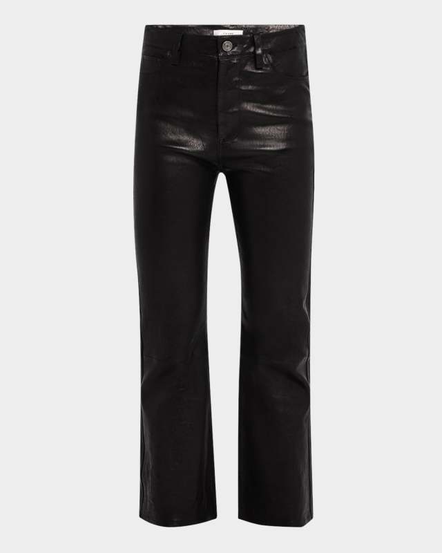 Le Crop Mini Boot Leather Pants