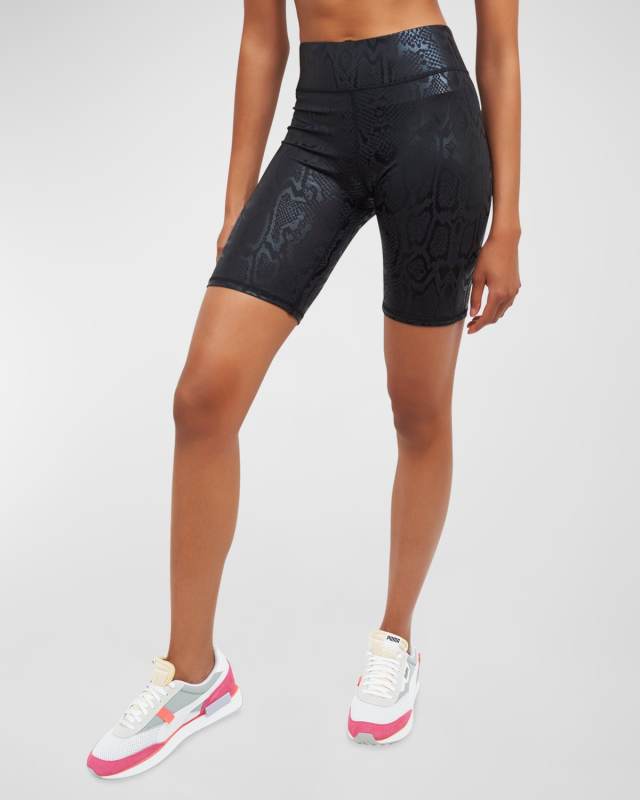Snakeskin Foil UpLift Bike Shorts