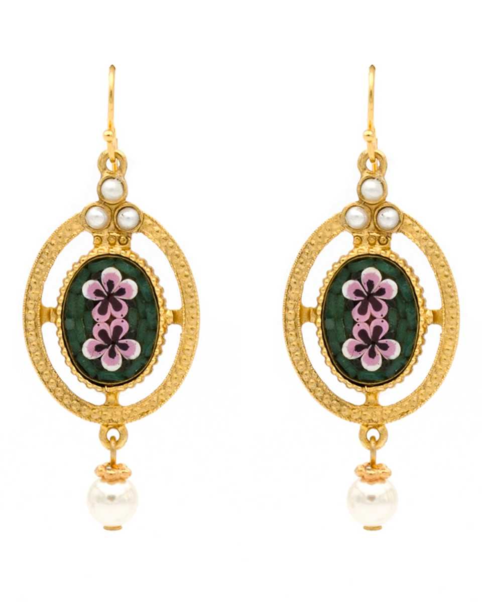 24k Gold-Plated Pearl Drop Earrings