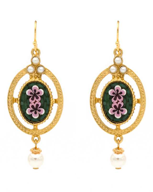 24k Gold-Plated Pearl Drop Earrings