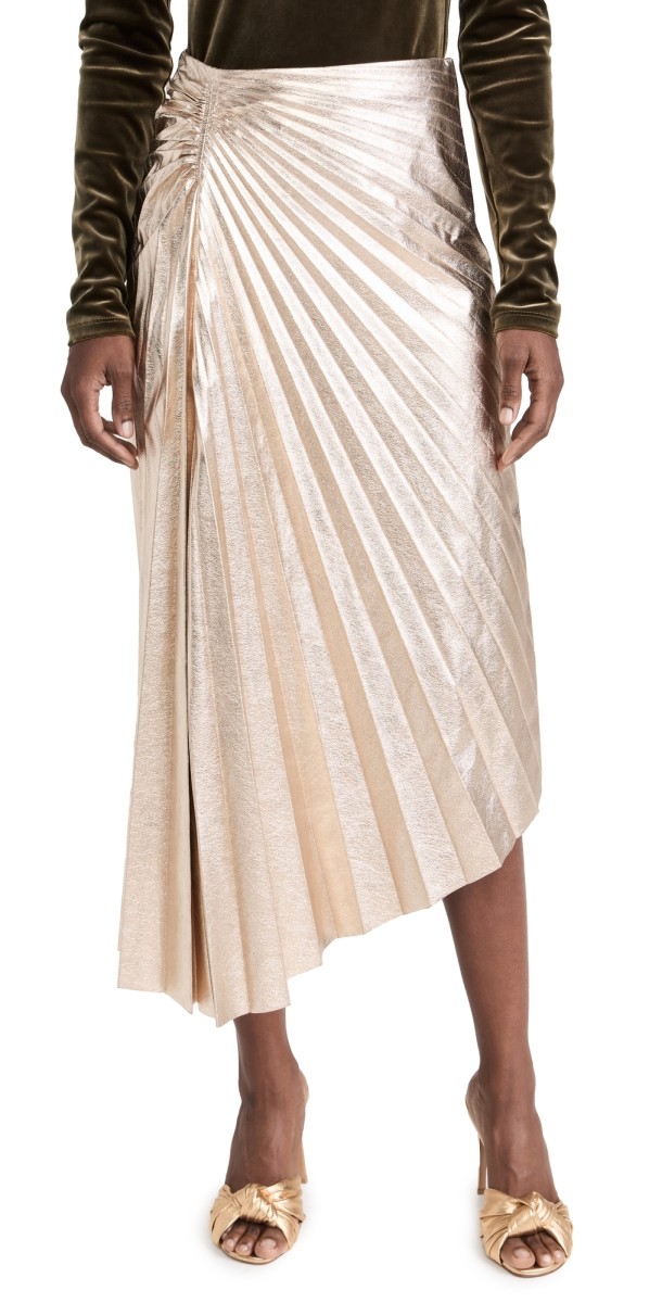 A. L.C. Tori Skirt Pale Gold