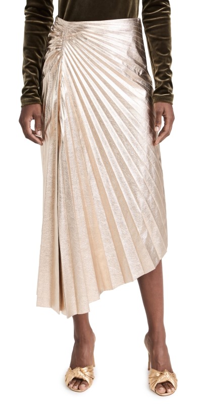 A. L.C. Tori Skirt Pale Gold