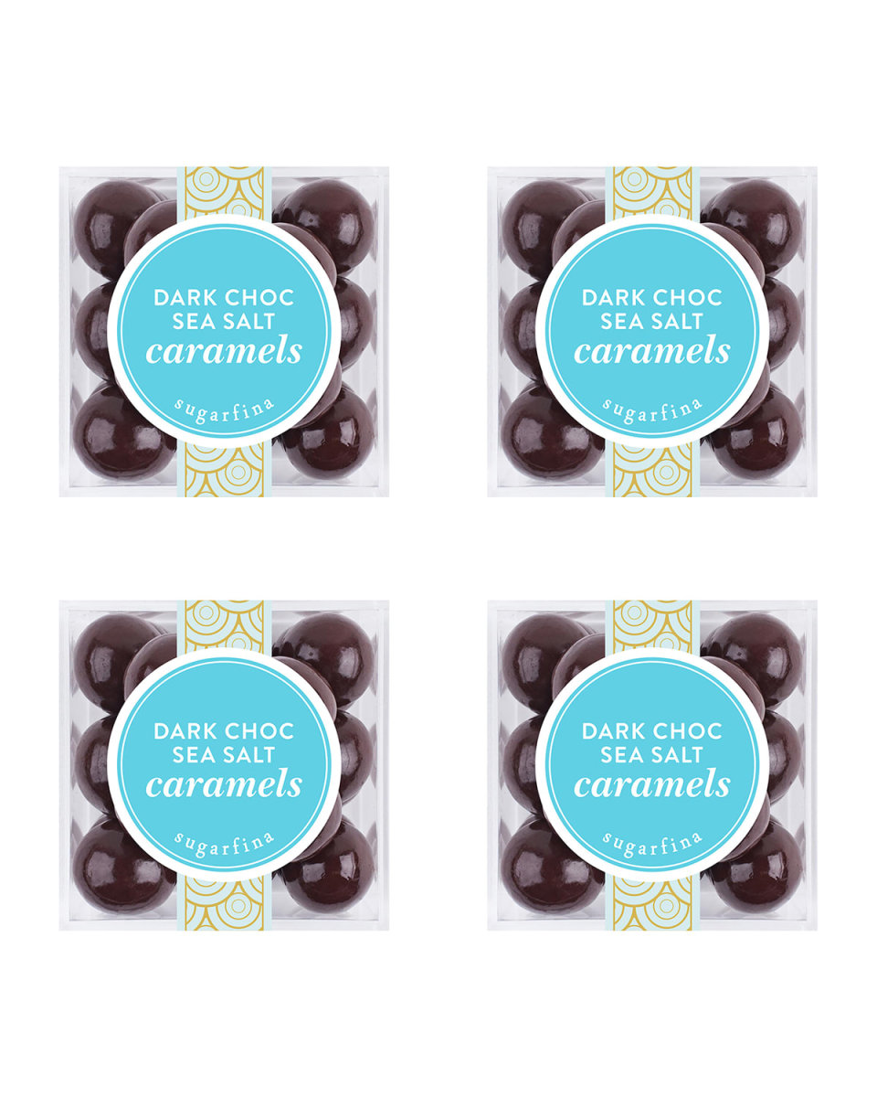 Dark Chocolate Sea Salt Caramels, Small Cube 4-Piece Kit