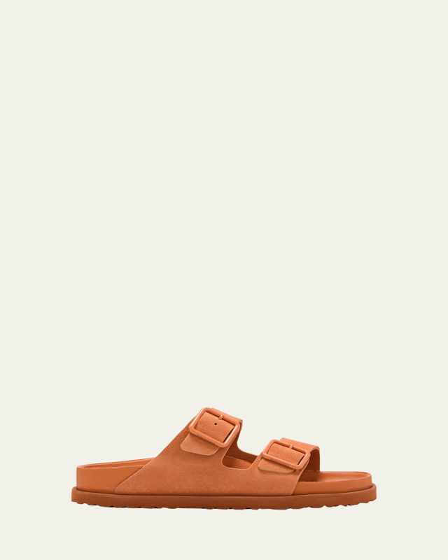 Arizona Suede Dual-Buckle Slide Sandals