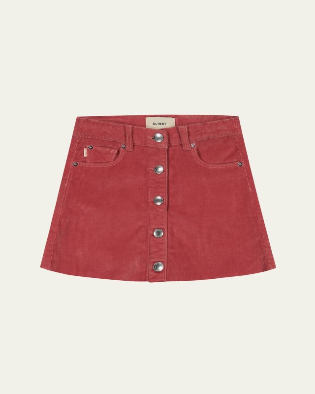 Girl's Jenny Corduroy Mini Skirt, Size 7-16