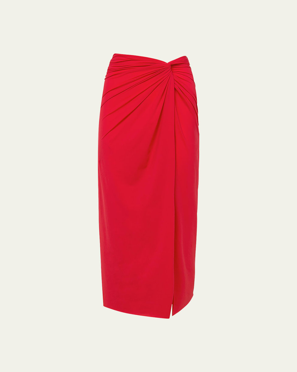 Solid Karen Midi Skirt