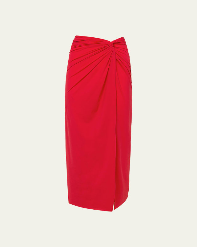 Solid Karen Midi Skirt