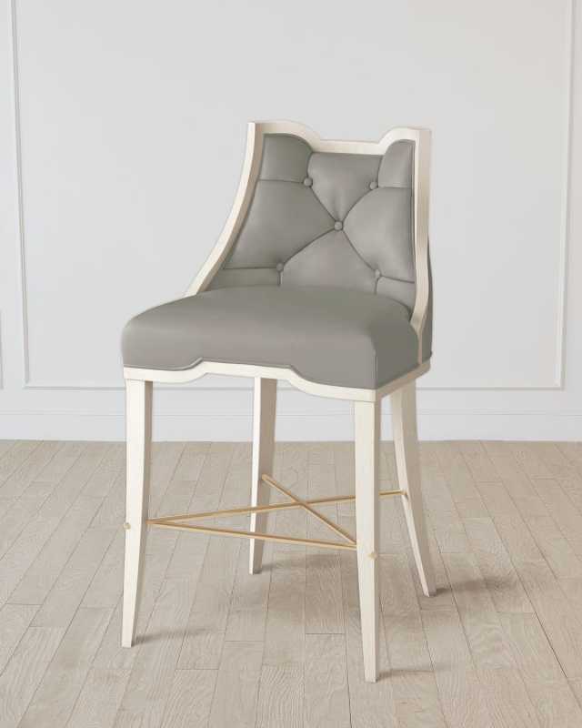 Logan Antique White/Chesterfield Gray Counter Stool