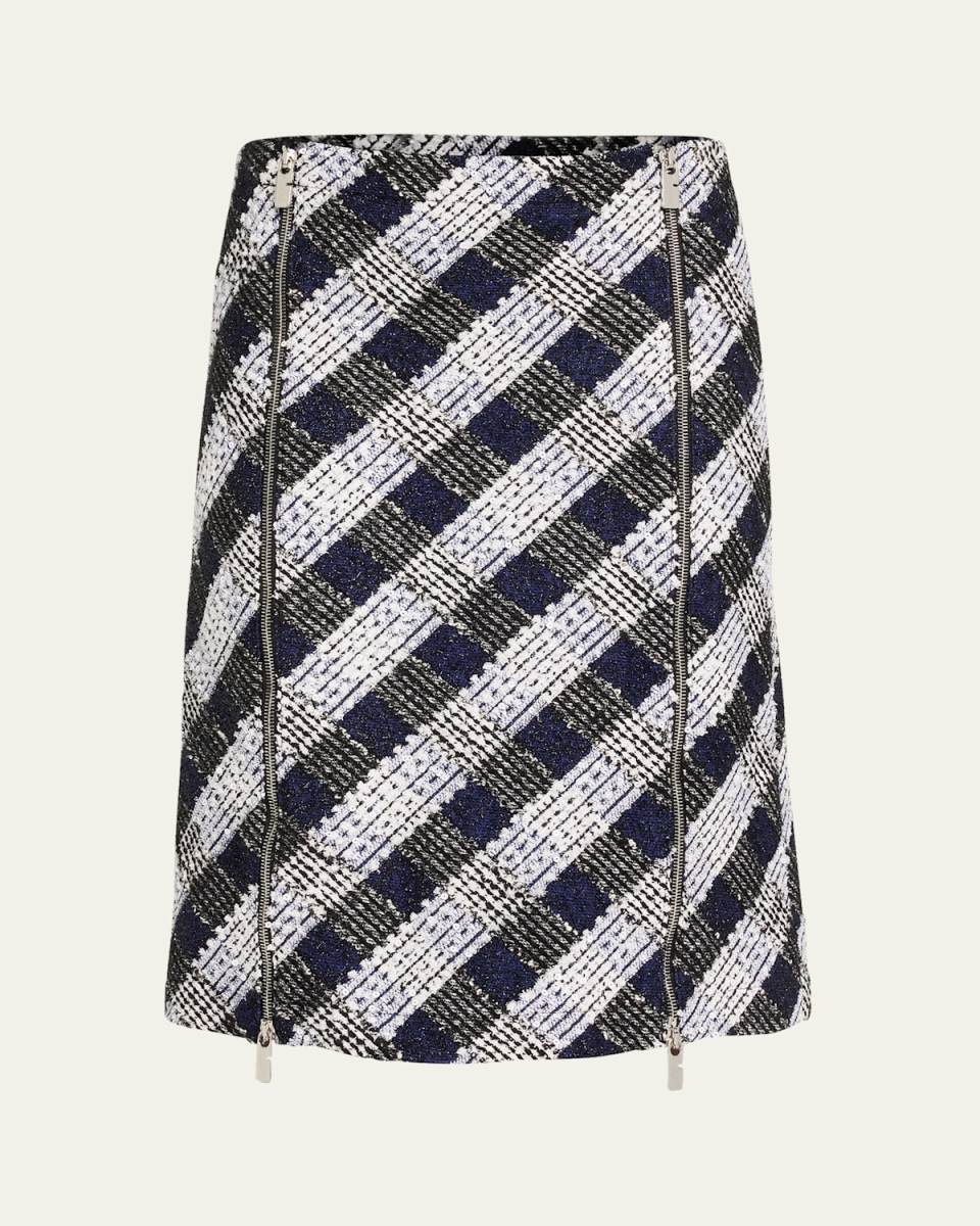 Check Tweed Skirt